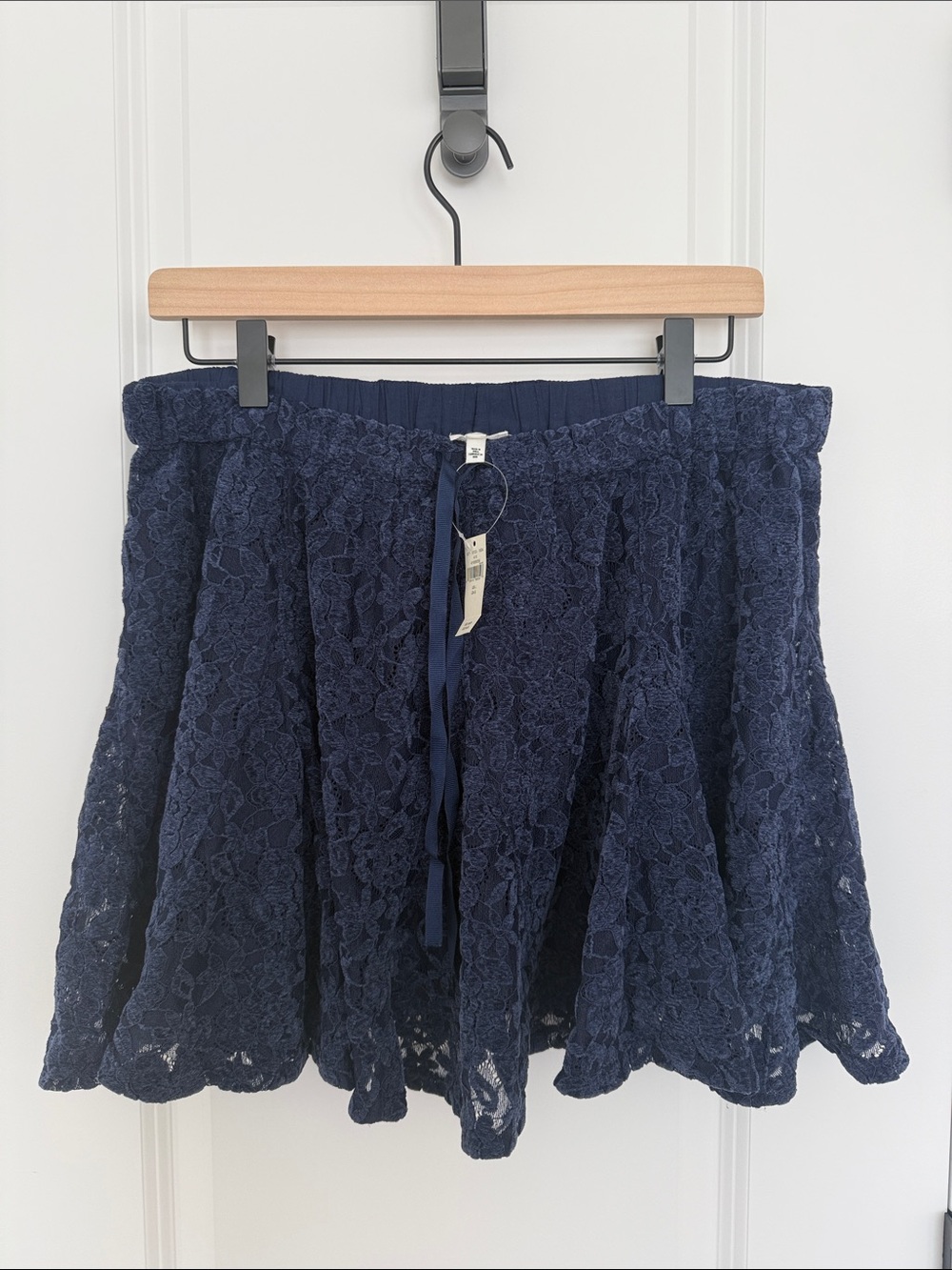 aerie Navy Blue Lace Mini Skirt